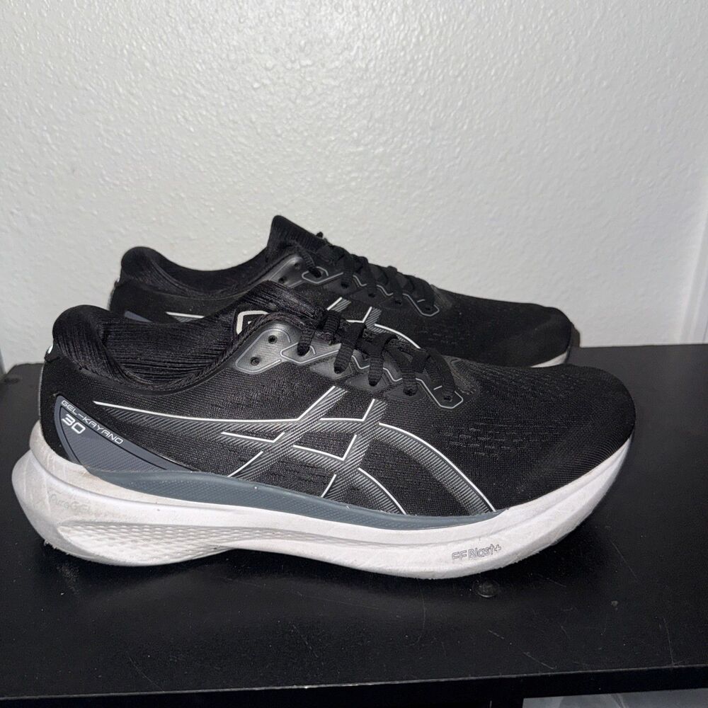Asics Gel-Kayano 30 Men's Size 9.5 Black  Lace-Up Running Shoes Sneakers